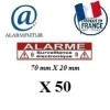 Lot de 50 Autocollants dissuasif "ALARME" (70x20mm)