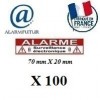 Lot de 100 Autocollants dissuasif "ALARME" (70x20mm)