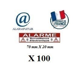 Lot de 100 Autocollants "ALARME"