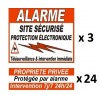 Lot complet C de 27 autocollants dissuasif de porte et portail