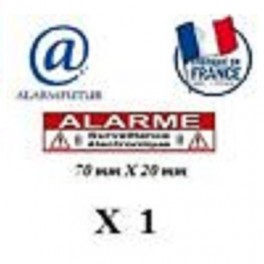 Autocollant dissuasif "ALARME" (70x20mm)