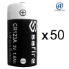Lot de 50 piles lithium CR123A SAFIRE  3 volts en 1600 mAh